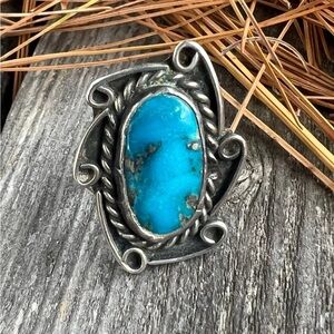 Vintage sterling silver turquoise ring